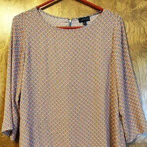Limited brand coral and gray tunic blouse